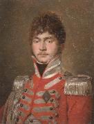 unknow artist Portrait of an officer,half-length,wearing a red coat and the swedish military order of the sword oil painting artist
